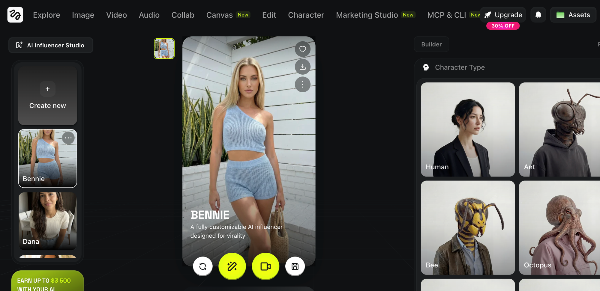 Higgsfield AI Influencer Studio — crie e anime personas em vídeo